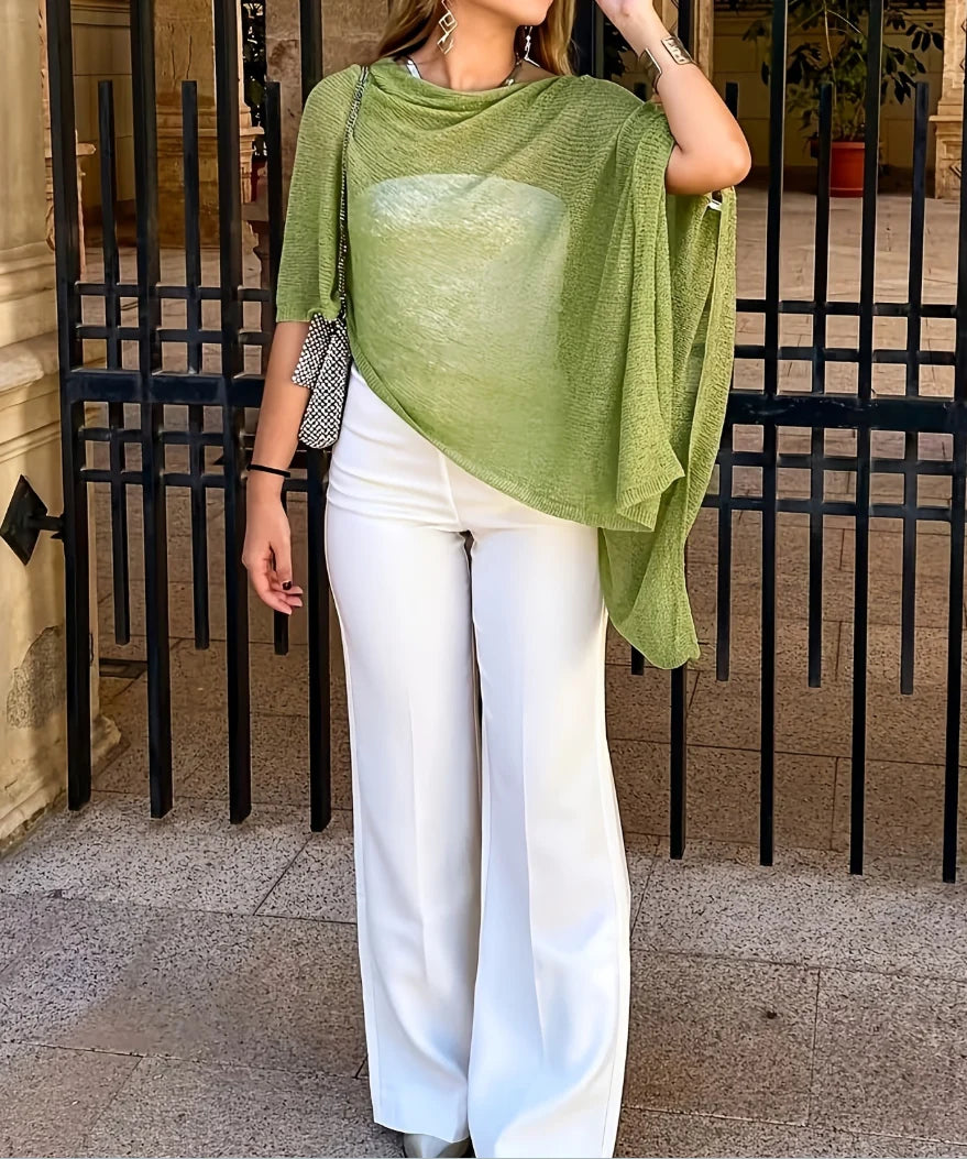 Women's see-through Poncho Shawl