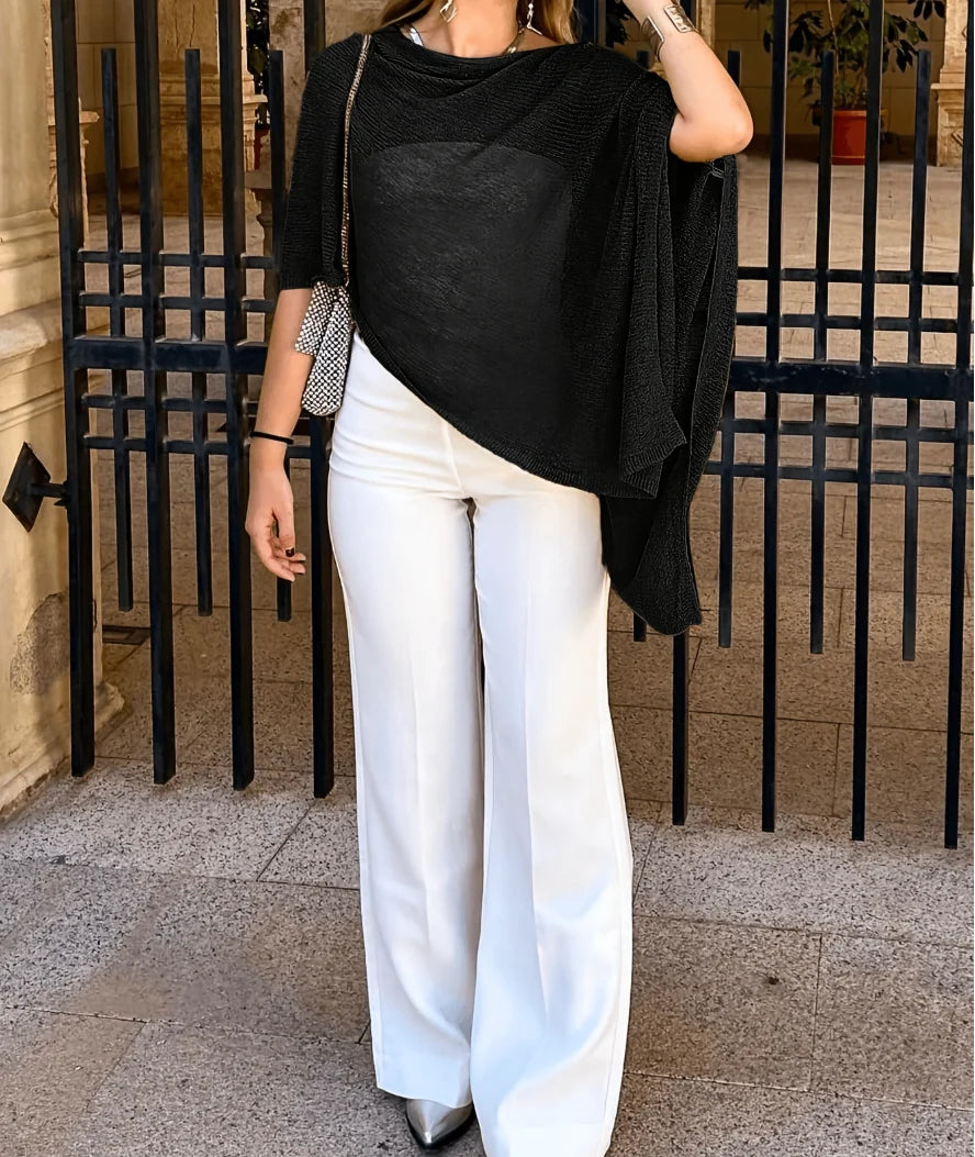 Women's see-through Poncho Shawl