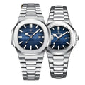 Poedagar Luxury Couple Watches for Lovers Waterproof Luminous Stainless Men and Women Quartz Watches