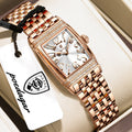 Poedagar 799 Women Luxury Quartz Watch Rose Gold Stainless Steel Bracelet Waterproof Ladies Wrist Watch