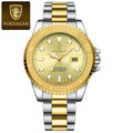 Poedagar 680 Factory Wholesale 43mm Men's Quartz Watch Stainless Steel Blue Dial 30M Waterproof Wrist Watch