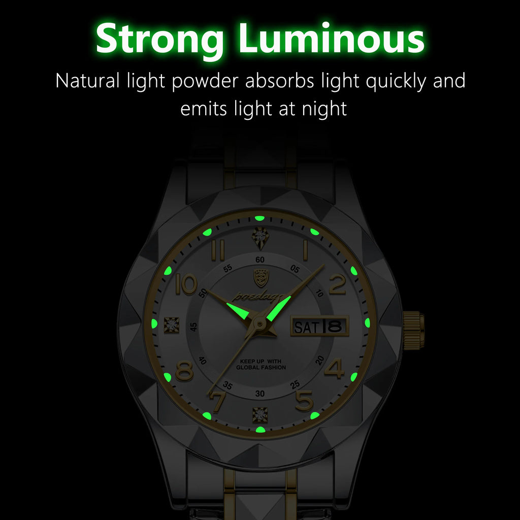 Poedagar 782 New Women Watches Waterproof Ladies Watch Stainless Steel Luminous Quartz Watches for Women