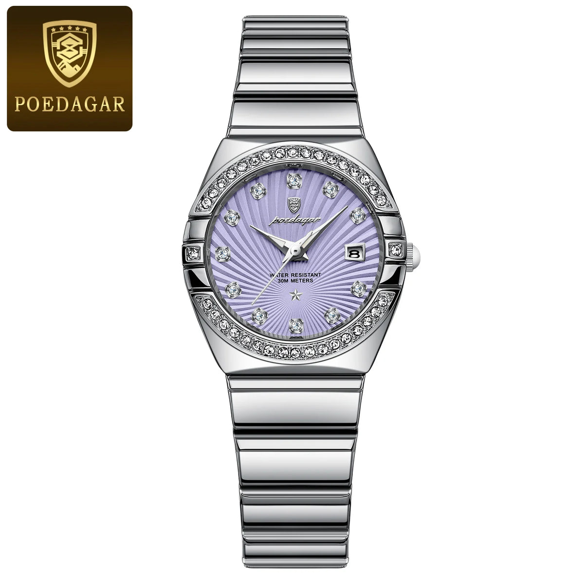 Poedagar Hot Luxury Women Rose Gold Watch Fashion Luminous Waterproof Quartz Watches Diamond Wristwatch Elegant Female Watches