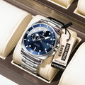Poedagar 873 Luxury Mens Watch Waterproof Luminous Date Quartz Watch Stainless Steel Bracelet Watch for Men