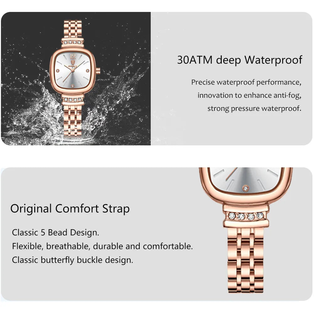 Poedagar Hot Sale Watch for Woman Fashion Popular Stainless Steel Ladies Wristwatch Waterproof Quartz Watches