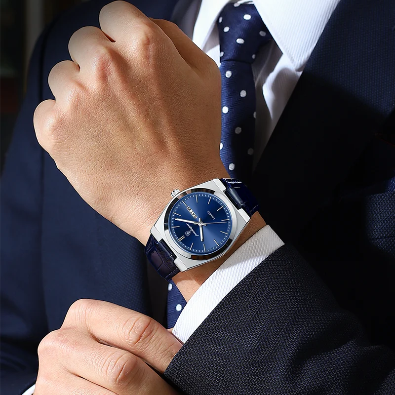 Poedagar 930 Luxury Casual Leather Men's Watches Waterproof Luminous Date Quartz Watches for Men