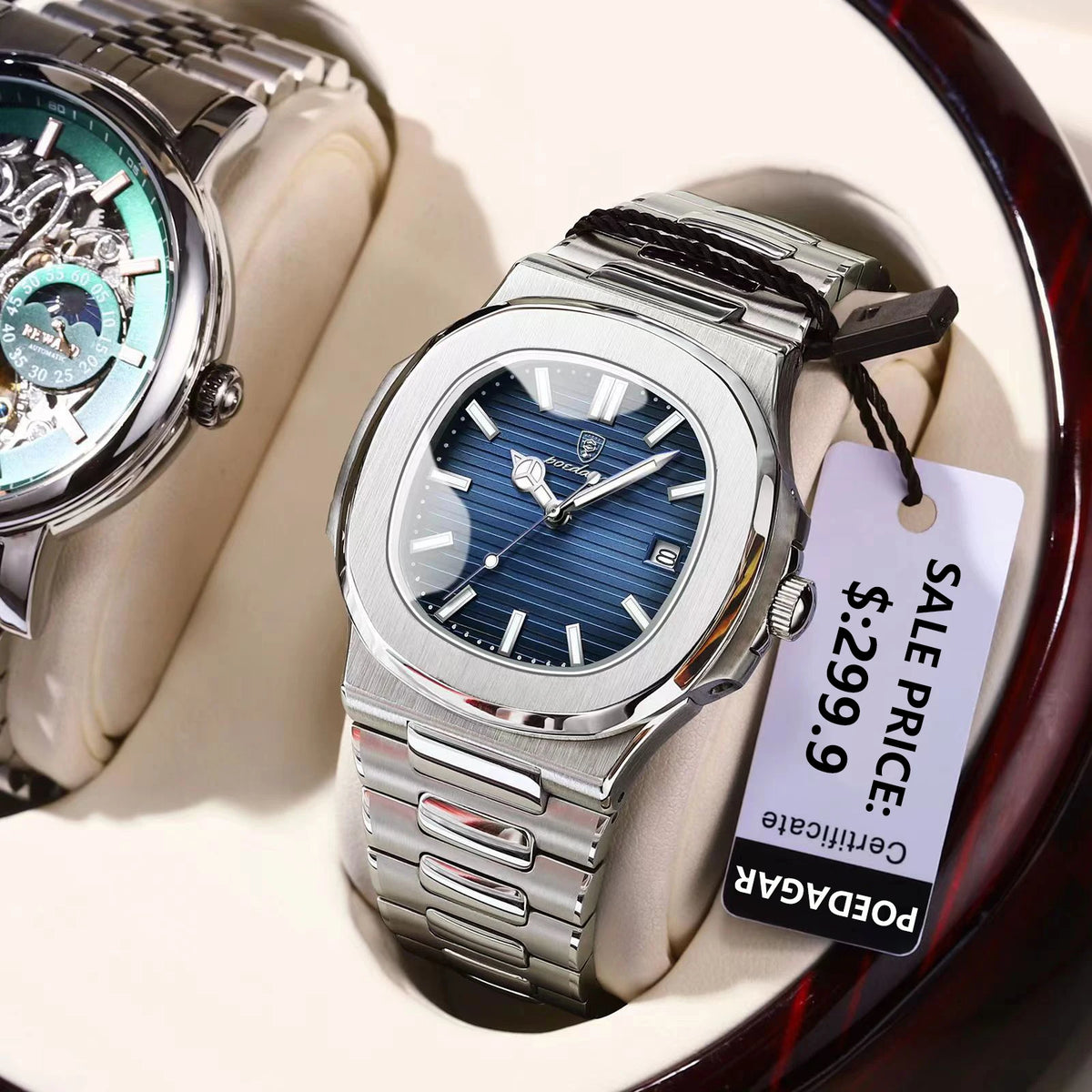 Poedagar 613 Casual Fashion Quartz Watches Waterproof Luminous Men Watch Stainless Steel Watch for Men
