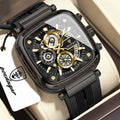 Poedagar 849 Sport Men Watch 3ATM Waterproof Luminous Square Chronograph Quartz Wristwatch Factory Direct Wholesale Price