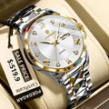 Poedagar 883 High Quality Men's Watch Business Stainless Steel Quartz Watches Waterproof Luminous Original Wristwatch for Men