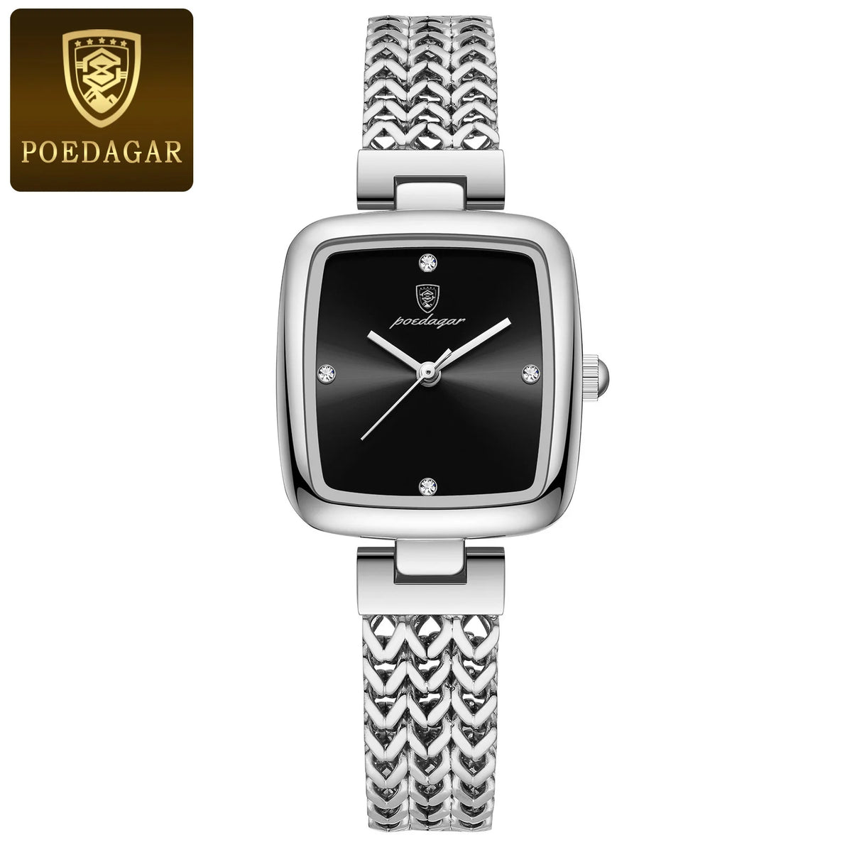 Poedagar Luxury Diamond Rose Gold Ladies Watch Wrist Waterproof Elegant Female Dress Stainless Steel Quartz Watches