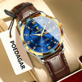 Poedagar 855 New Arrivals Waterproof Mens Watch Waterproof Luminous Quartz Watches Luxury Leather Watch for Men