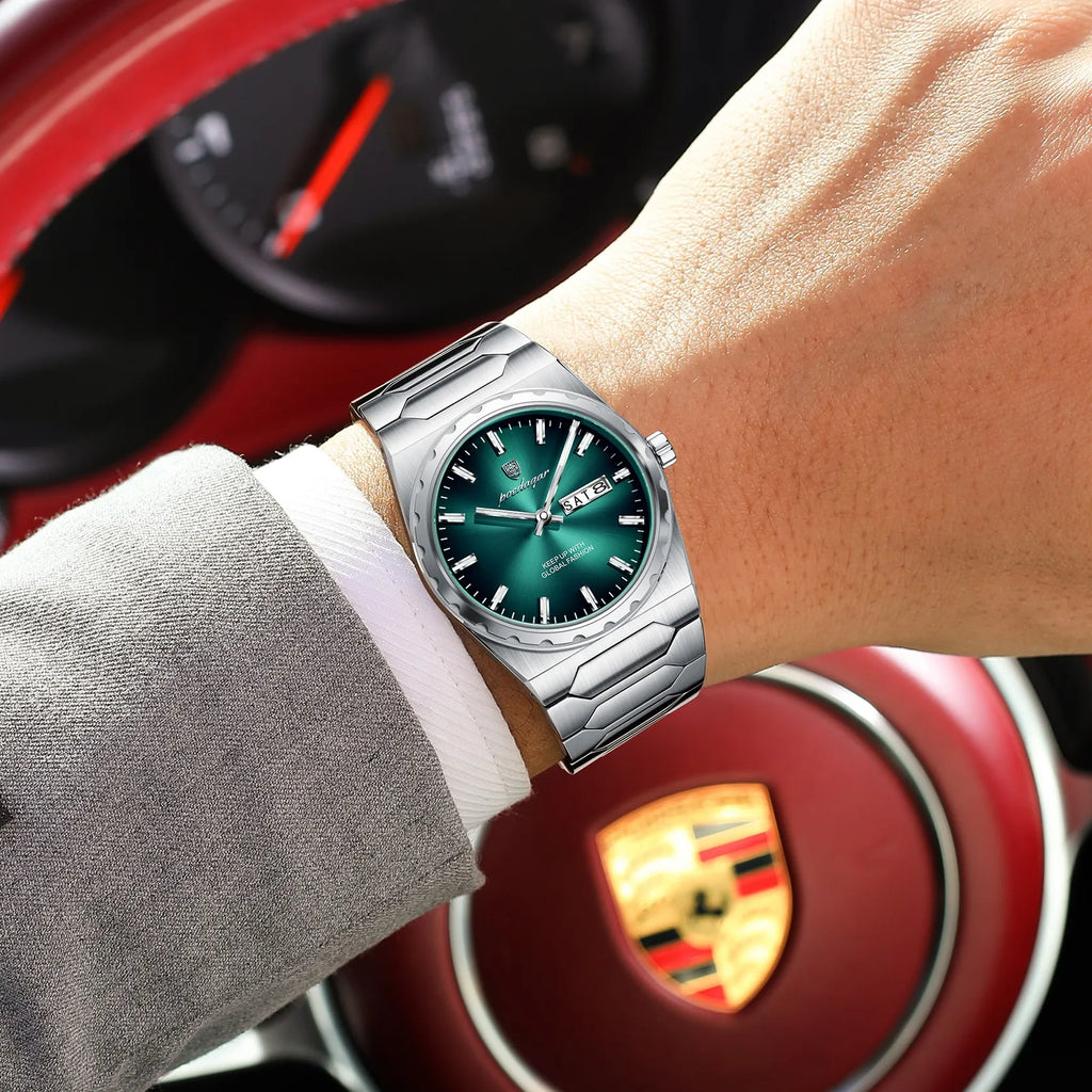 Poedagar 847 Luxury Men's Quartz Watches Stainless Steel Bracelet Business Watch Montre Reloj Date Waterproof Wristwatch for Men