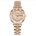 Poedagar Factory Direct Sale Luxury Diamond Quartz Watches Stainless Steel Lady Watch Luminous Date Waterproof Watch Women