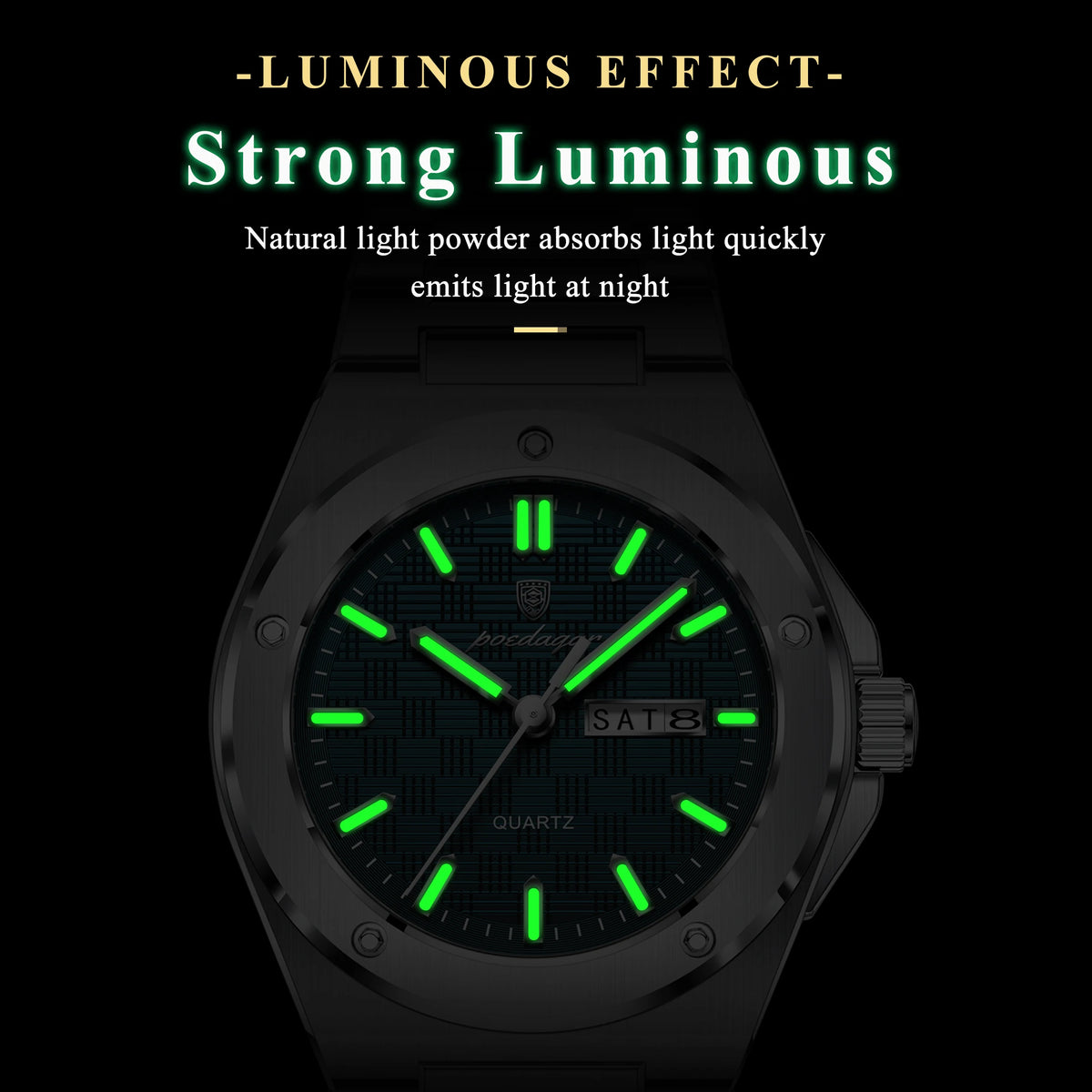 Poedagar 696 Factory Wholesale Original Luxury Stainless Steel Band Watch for Man Luminous Waterproof Date Wrist Watches