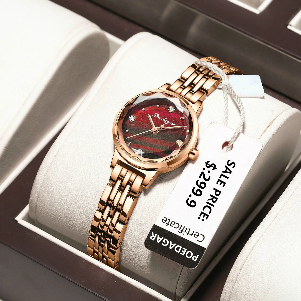 Poedagar Factory Wholesale Fashion Luxury Diamond Women Watch Stainless Steel Band Quartz Watches
