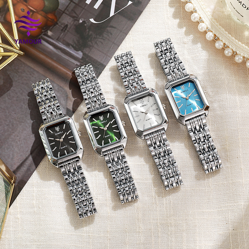 Ximili Women's Square Watches Stainless Steel Alloy Case Watch