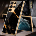 GKK Electroplated Tempered Glass Case for Samsung Galaxy S23 Ultra - Durable & Stylish