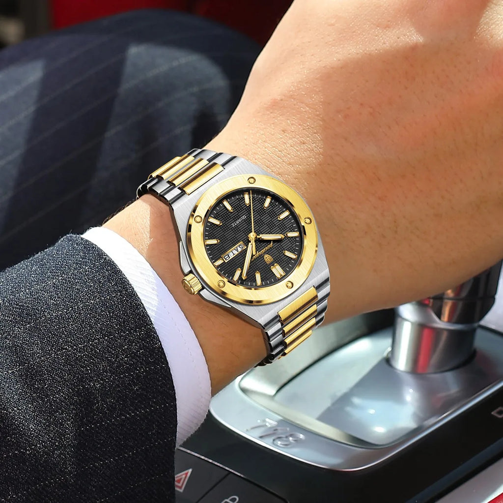 Poedagar 696 Luxury Men Watch Business Stainless Steel Watch for Man Luminous Waterproof Date Wristwatch Factory Wholesale Reloj