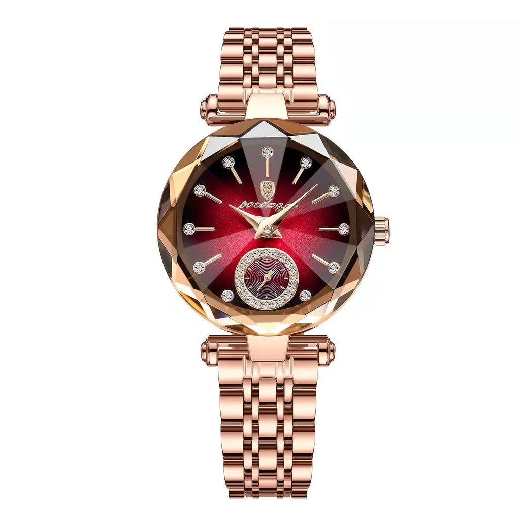 Poedagar Hot Sale Elegant Watch for Women Luxury Rose Gold Montre Femme Waterproof Stainless Steel Ladies Quartz Watch