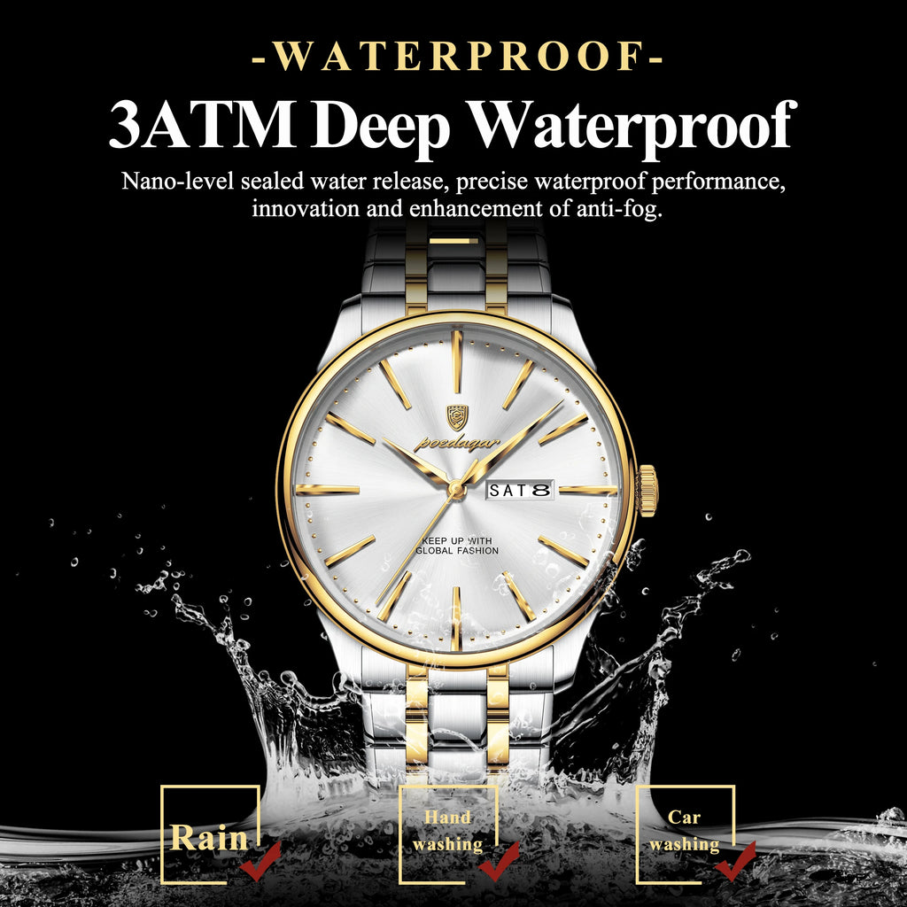 Poedagar 843 Men Watch Ready to Ship Factory Direct Wholesale Luxury Classic Waterproof Calendar Quartz Wristwatch Montre Reloj