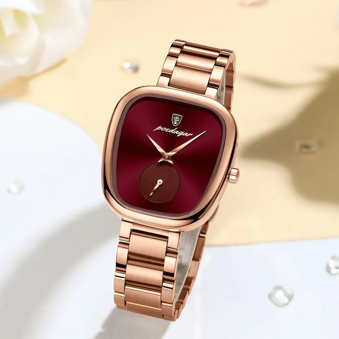 Poedagar 783 Luxury Women Watch Business Dress Waterproof High Quality Stainless Steel Elegant Ladies Quartz Watch Montre Femme