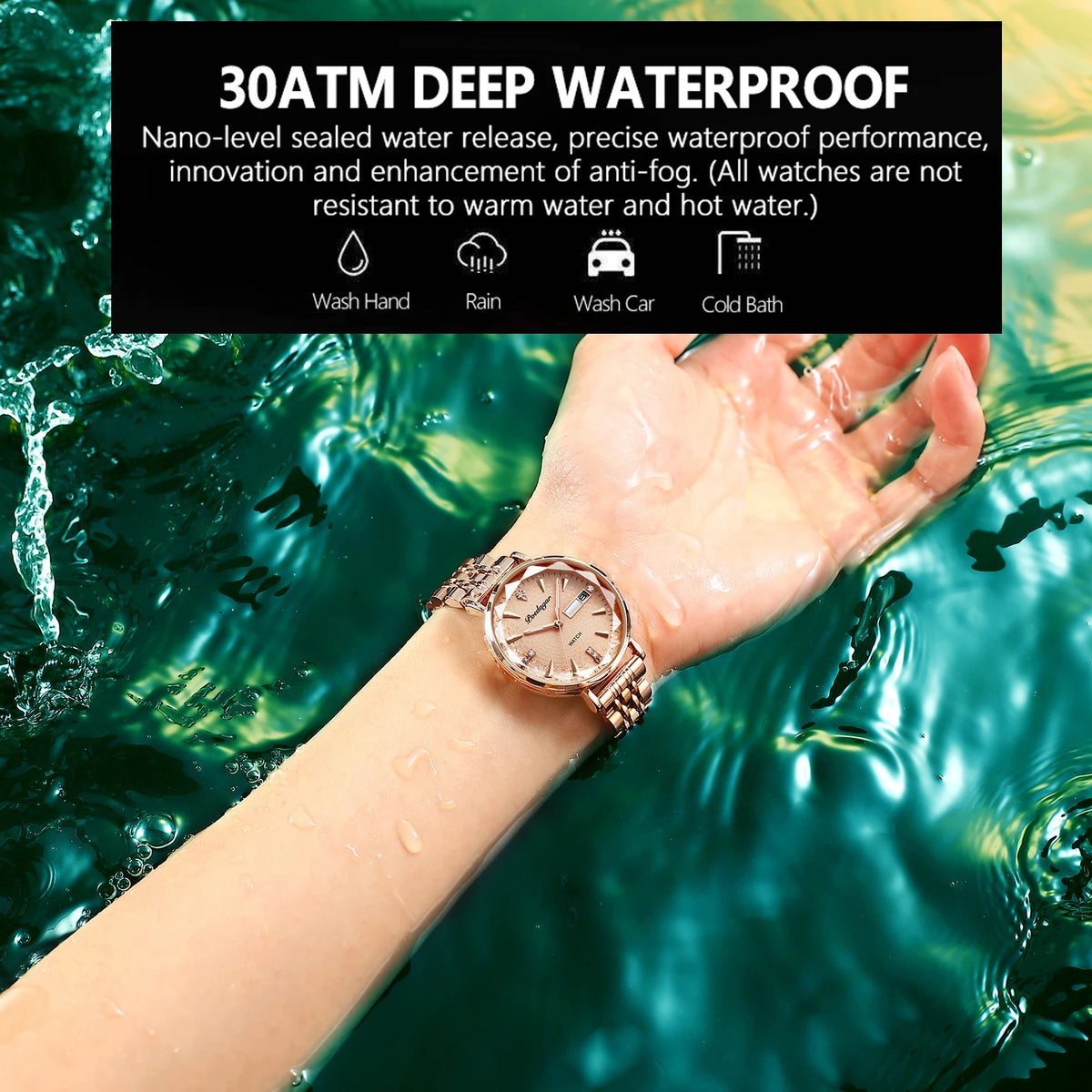 Poedagar Luxury Diamond Wholesale Women Quartz Watches Waterproof Date Shock Ladies Watch Stainless Steel Watch Women Wrist