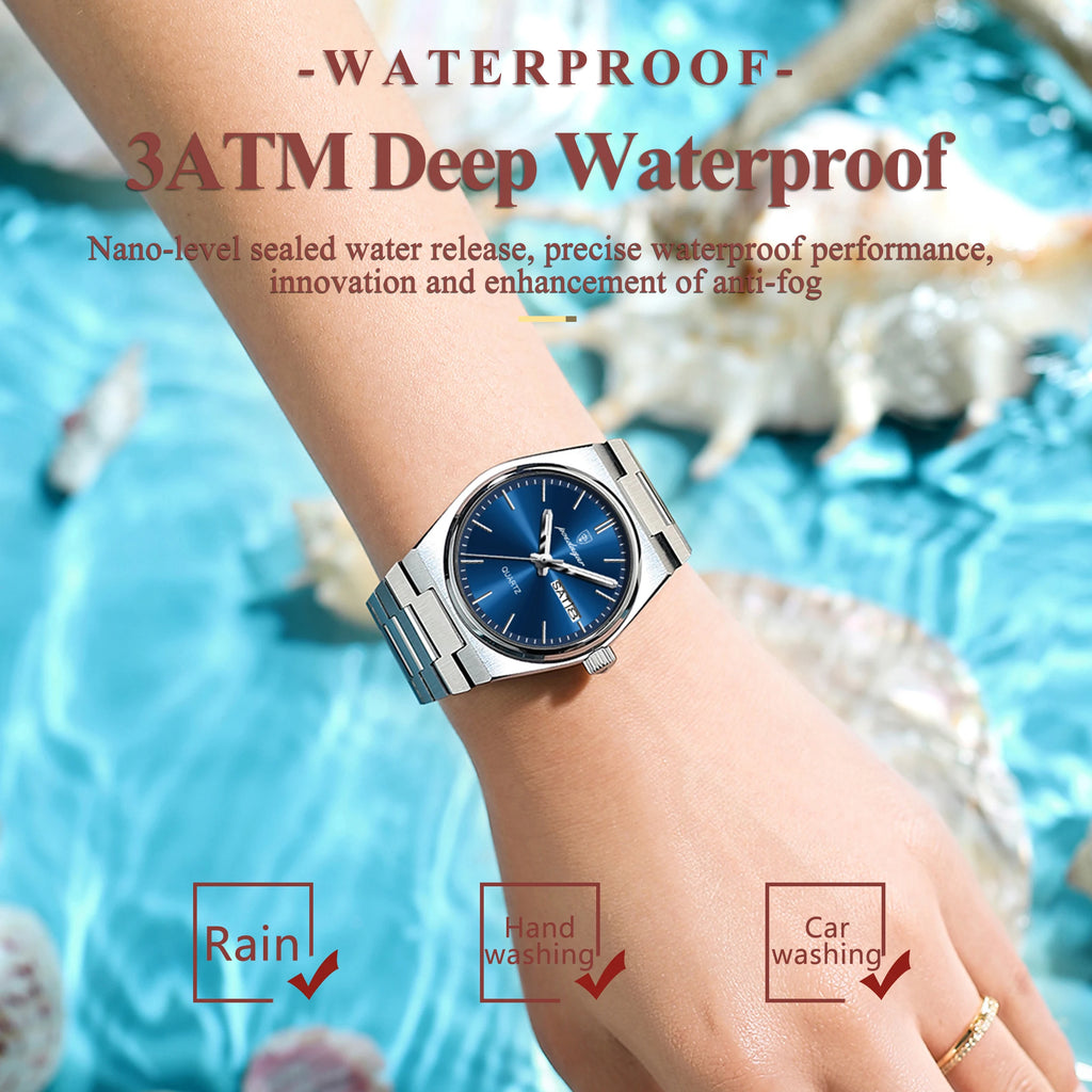 Poedagar 786 Luxury Women Watch Elegant Stainless Steel Wristwatch Waterproof Luminous Date Ladies Reloj Quartz Watch for Women