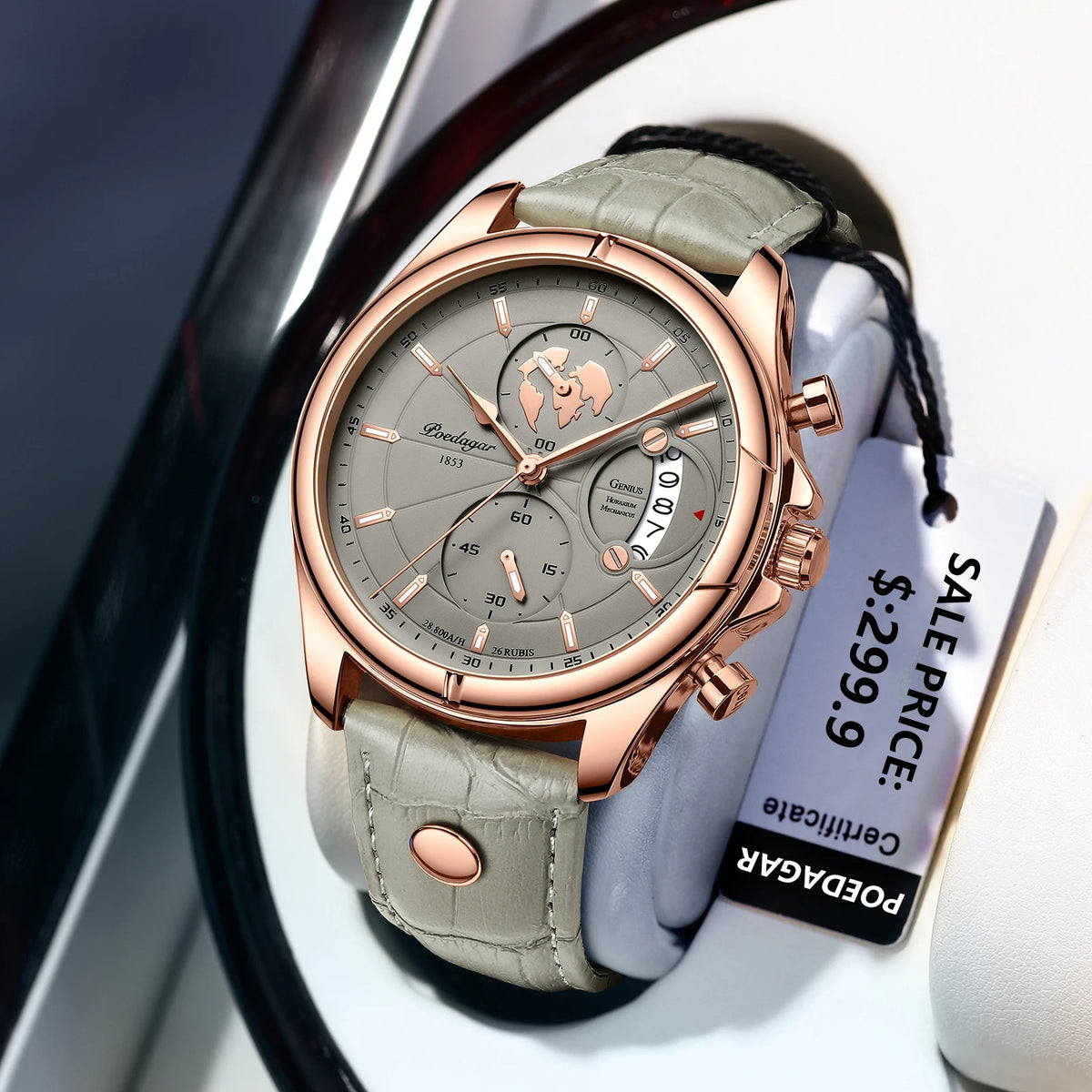 Poedagar Top Luxury Quartz Watch for Menes Fashion Leather Men Watch Waterproof Wristwatch Luminous Watch for Men Clock