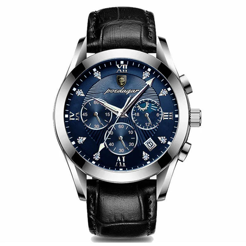 Poedagar High Quality Wholesale Men Watch Waterproof Date Luminous Quartz Watches Stainless Steel Watch for Men