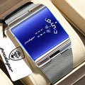 Poedagar 857 Luxury Men's Watch Square Stainless Steel Mesh Strap Quartz Watch Montre Homme Waterproof Wristwatch for Men
