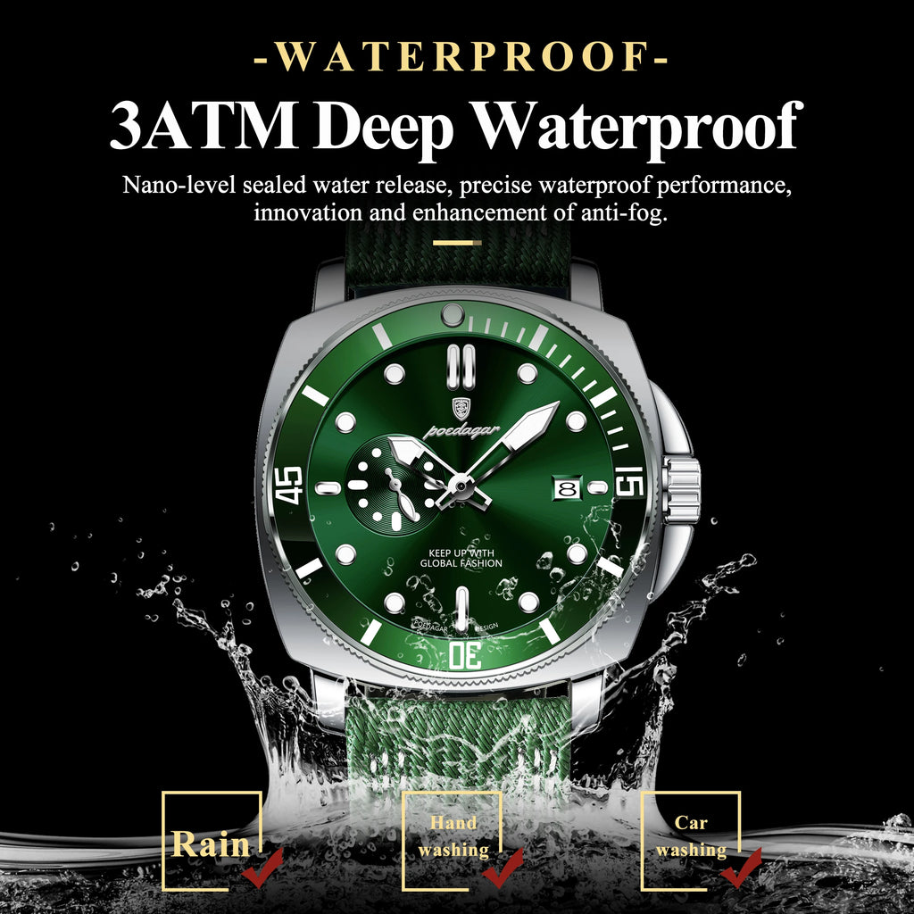 Poedagar 873 Luxury Mens Watch Daily Wear Rotating Bezel Quartz Wristwatch Waterproof Luminous Reloj Hombre Quartz Watch for Men