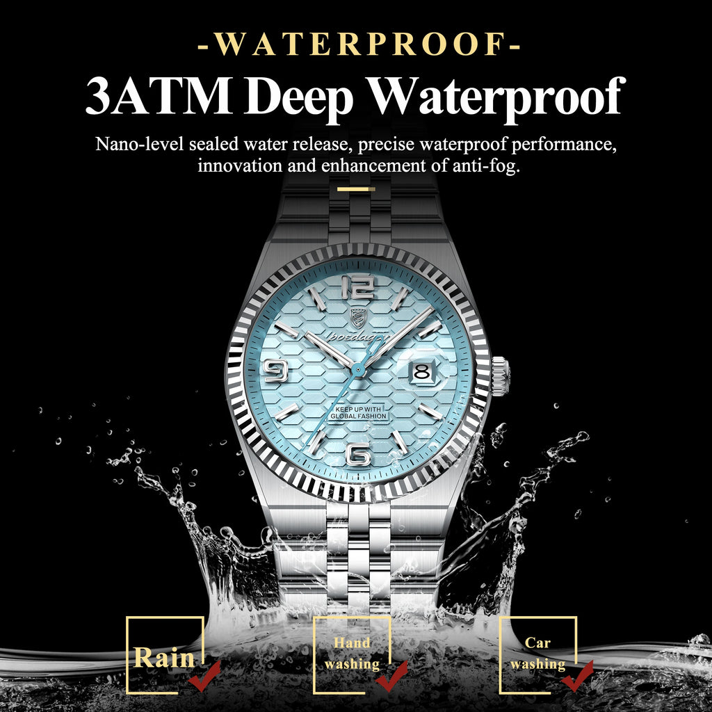 Poedagar High Quality Stainless Steel Quartz Watch Luxury Waterproof Luminous Lady's Wristwatch