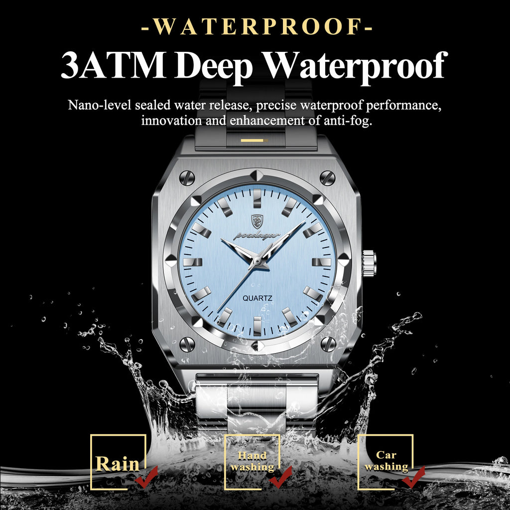 Poedagar 788 Women's Dress Watch Waterproof Luminous Luxury Chic Montre Wristwatch Stainless Steel Quartz Watch for Women