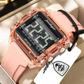 Poedagar E123 Men Digital Sports Watch LED Display 50M Waterproof Multifunction Electronic Wrist Watch
