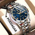 Poedagar Top Brand Luxury Waterproof Luminous Date Week Watch for Men Stainless Steel Quartz Watches Male Reloj