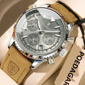Poedagar 960 Luxury Mens Watch Fashion Luminous Leather Strap Quartz Watches Business Waterproof Chronograph Watch for Men Reloj