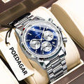 Poedagar 921 Luxury Stainless Steel Men's Watch Waterproof Luminous Chronograph Quartz Watches for Men