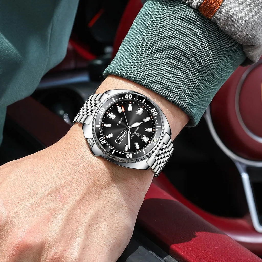 Poedagar 682 Luxury Business Men's Watch Montres Stainless Steel Waterproof Luminous Hot Sale Quartz Wristwatch for Men Reloj