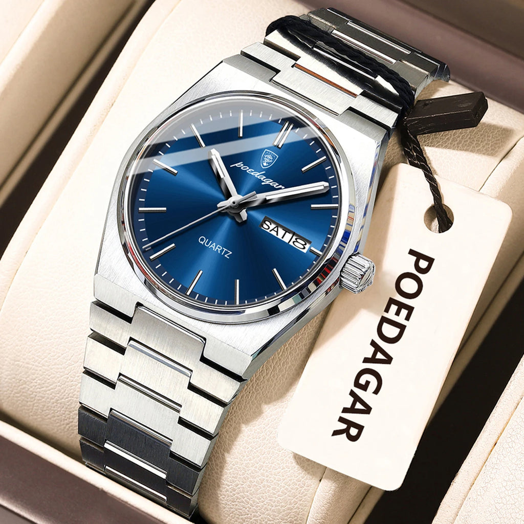 Poedagar 786 Luxury Women Watch Elegant Stainless Steel Wristwatch Waterproof Luminous Date Ladies Reloj Quartz Watch for Women