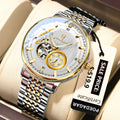 Poedagar Original Luxury Relojes Hombre Steel Strap Waterproof Luminous Mechanical Watch for Men