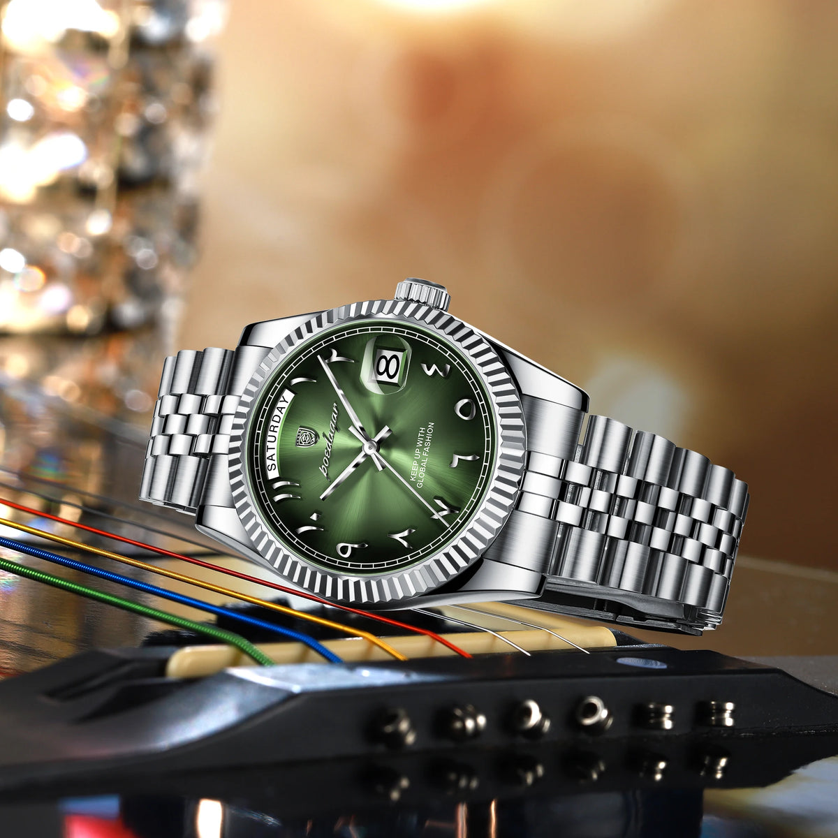 Poedagar 845 Arabic Case Stainless Steel Bracelet Waterproof Luxury Men Business Quartz Watches