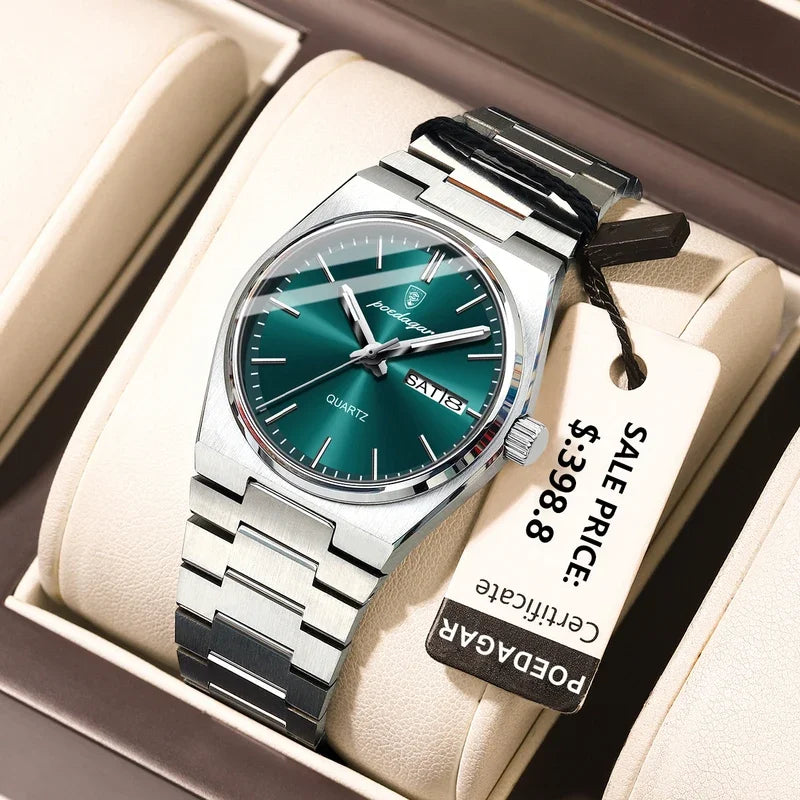 Poedagar 786 Luxury Stainless Steel Elegant Watch Women Waterproof Luminous Date Ladies Quartz Watch for Women