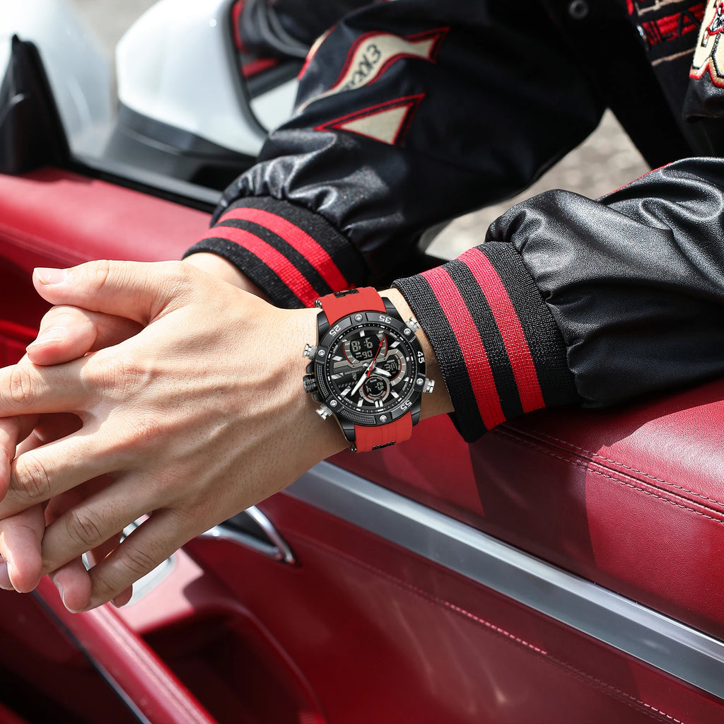 CAREKISO C105 Men Big Dial Silicone Strap Casual Quartz Watch Luminous Waterproof Watch for Men