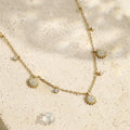 Stainless Steel Sunflower Choker Necklace with Zircon – Dainty & Durable