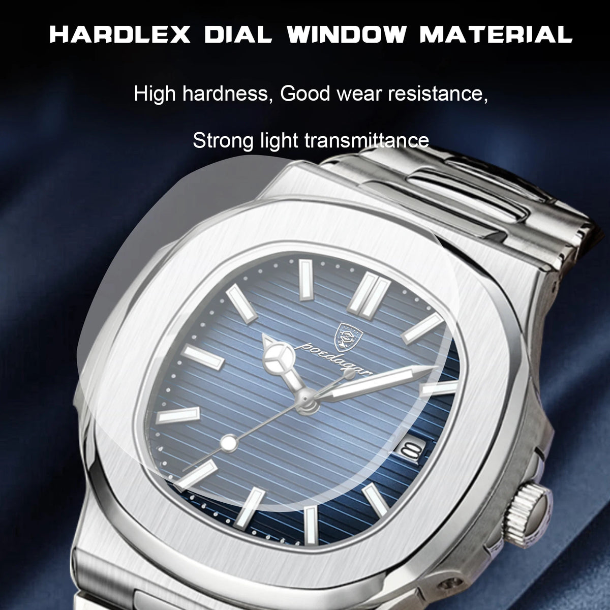 Poedagar 613 Casual Fashion Quartz Watches Waterproof Luminous Men Watch Stainless Steel Watch for Men