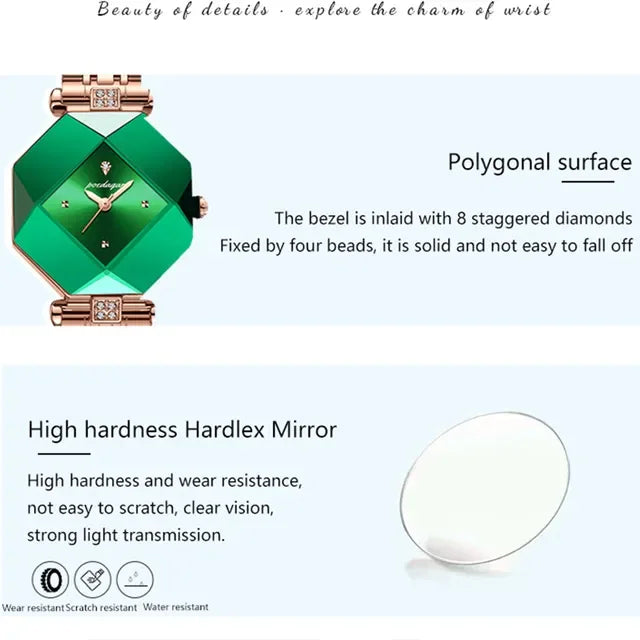 Poedagar Ladies Watch with Luxury Diamond Watch Women Waterproof Quartz Watches Stainless Steel Women Wrist