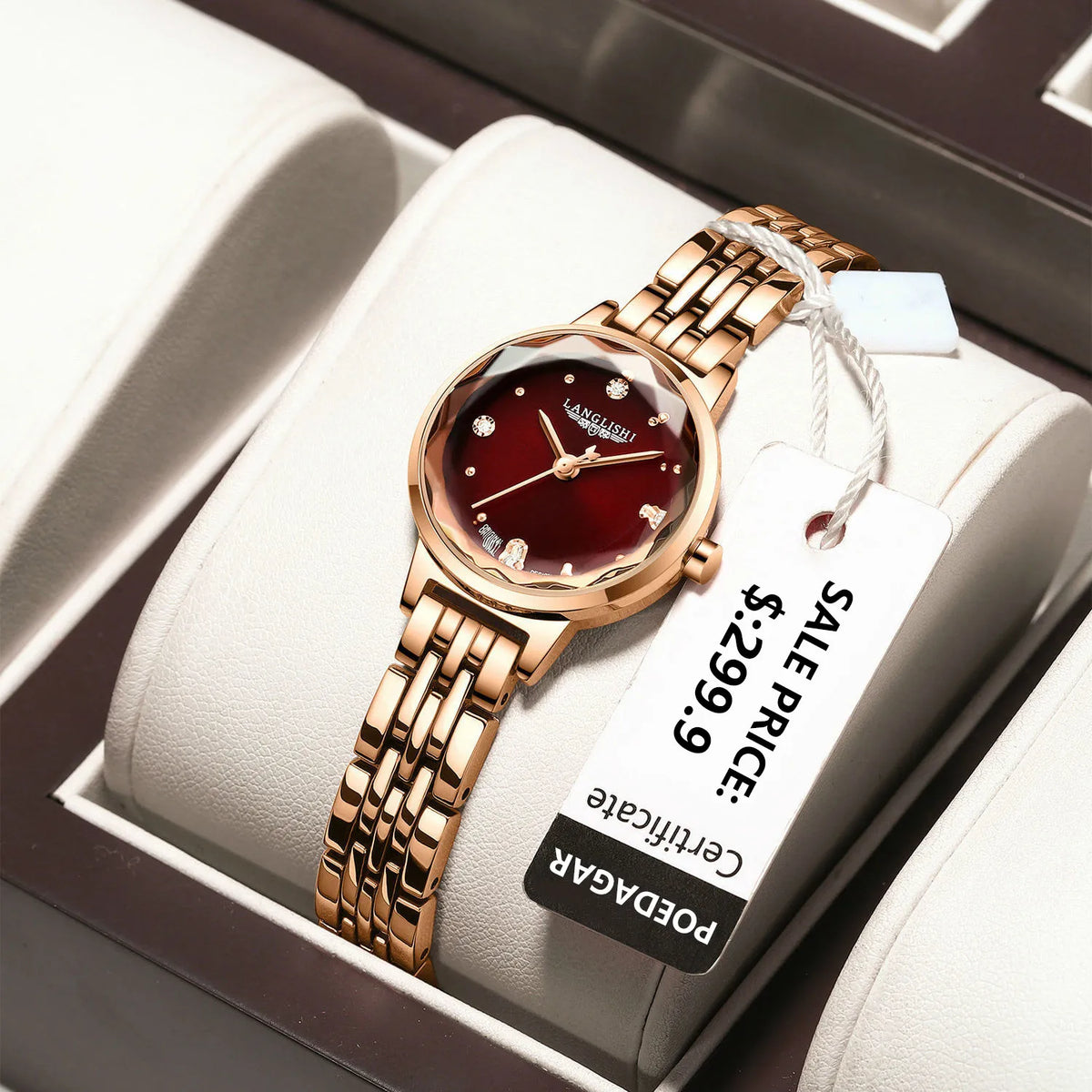 Poedagar Factory Wholesale Fashion Luxury Diamond Women Watch Stainless Steel Band Quartz Watches