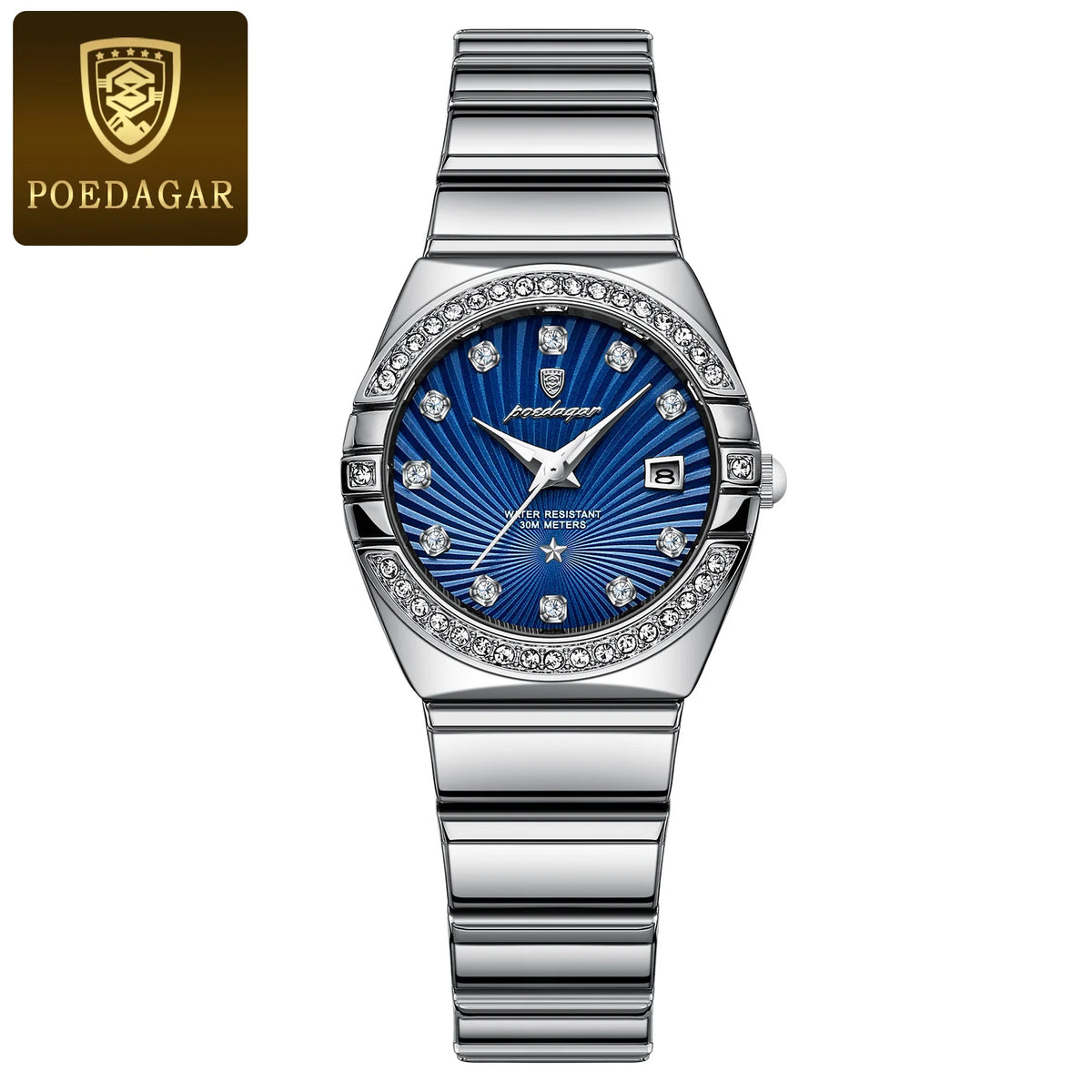 Poedagar Hot Luxury Women Rose Gold Watch Fashion Luminous Waterproof Quartz Watches Diamond Wristwatch Elegant Female Watches