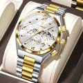 Poedagar 688 Men's Quartz Watch Business Luminous Wristwatch Montre Homme Waterproof Chronograph Stainless Steel Watch for Men