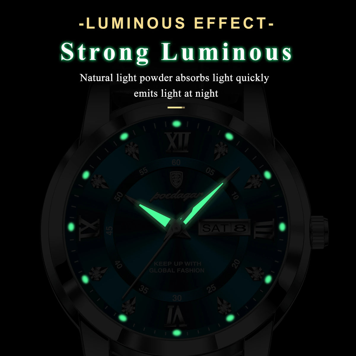 Poedagar 936 Mens Watch Luxury High Quality Leather Orologio Wristwatch Waterproof Luminous Quartz Watches for Men Wholesale